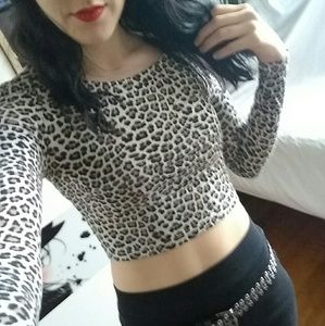 Cheetah print crop top